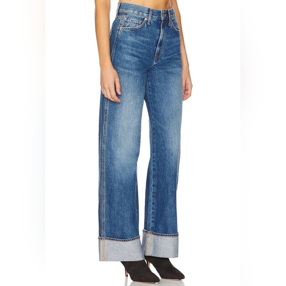 VERONICA BEARD New TAYLOR High Rise Wide Legs Blue Jeans In Rebel Stone Size 29 - Picture 2 of 15